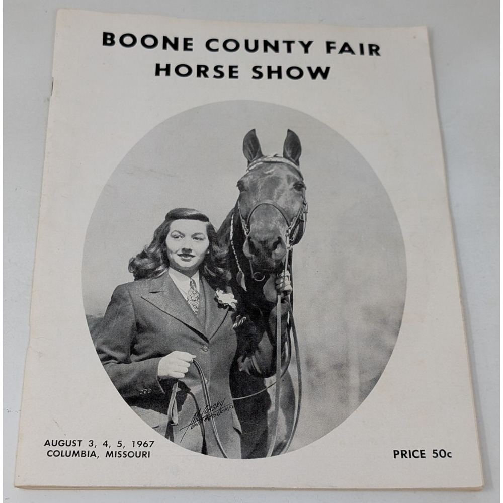 Boone County Fair Horse Show Columbia Missouri Vintage 1967 Program Ads 60s‎